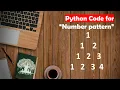 Learn Python in Tamil How to print pattern with Numbers GURUKULA TAMIL