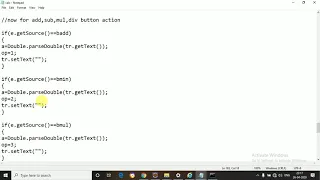 Calculator in java swing part 3 clear del pow and equal button work