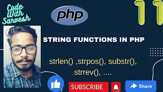 Basic Strings Functions in PHP PHP Tutorial in Hindi CodeWithSarvesh