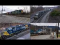 A few CSX and Amtrak Trains around Cumberland MD
