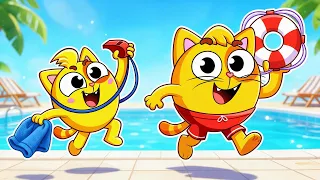 Lifeguard Daddy Song – Keeping Us Safe at the Pool! 🎵🦺👨😊Fluffy Friends: Kids Song Show🎵