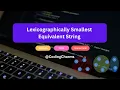 Lexicographically Smallest Equivalent String LeetCode 1061 Java