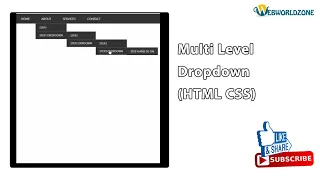 Multi Level Dropdown using HTML CSS only How to make multi level Dropdown Menu