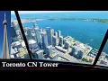 Toronto CN TOWER Visit tour - Top Toronto View from CN Tower 4K Canada Travel vlog