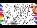 SPIDER MAN and IRON MAN Coloring pages Drawing Coloring Superheroes Coloring Book for Kids