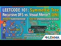 LeetCode 101 Symmetric Tree Animated Solution Python Explanation