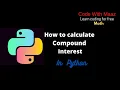 Calculate Compound Interest using Python