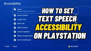How To Set Accessibility Settings Turn Of Text To Speech On PS4 PlayStation 