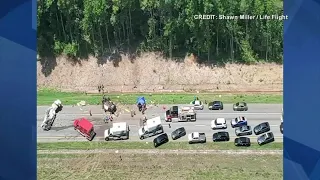 Woman describes barely missing being involved in crash that killed 7 on I-85