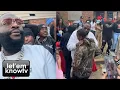 Rick Ross Visits Clarksdale Mississippi Where He Was Born And Had The Entire Neighborhood Outside