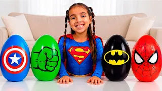 Julinha e Manu | Desafio da Equipe de Super- Heróis | Aventuras Divertidas para Crianças