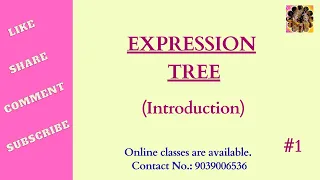 1 Expression Tree Data Structure Binary expression tree