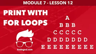 Module 7 - Lesson 12 Print upper triangle pattern of alphabets Learn Programming