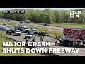 Major Crash Shuts Down Northbound I-5 Near Beltline Highway Friday Afternoon