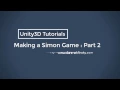 Unity3D Making Simon Memory Game - Part 2