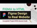 Figma Design to HTML CSS Website Complete Tutorial figma to website