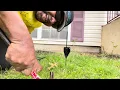 Installing Vigoro Rockdale no digging fence
