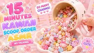 15 MINUTES of KAWAII SCOOP ORDER 💗 SO MANY CHARMS! | ASMR No Talking ✨ Satisfying Beads
