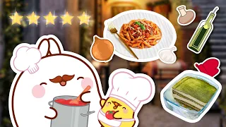 Download Vegetarian Pasta and Matcha Tiramisu recipes | The Molang Cooking Show 🍝🍵 MP3