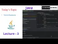 Switch statement in java Coding School Lecture-3