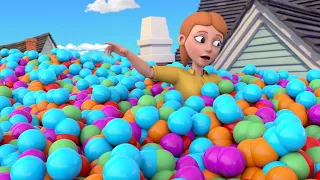 Encontramos un BOTÓN MISTERIOSO y ¡pasó ESTO |Bolas de colores por todas partes | CocoBerry