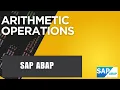 68 - ABAP Arithmetic Operations ABAP Arithmetic Operators ABAP in Hindi
