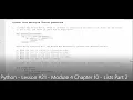 Python - Lesson