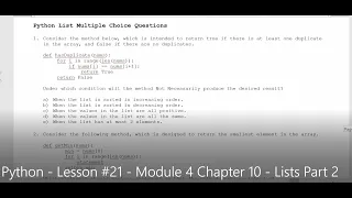 Python - Lesson