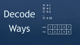 Coding Interview Problem - Decode Ways