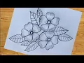 Download Lagu Flower design drawing with pencil || Easy flowers drawing || Flower design drawings