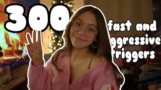 ASMR 300 Fast and Aggressive Triggers Personal Attention Scratch Tapping and More 300k