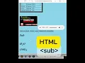 HTML CSS Tutorials For Beginners 19 - HTML Subscript