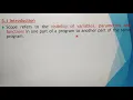 Scoping introduction variable and scope part1 chapter 3 problem solving techniques unit 1