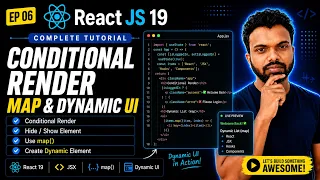 React JS 19 Tutorial in 2026 Conditional Render Create Dynamic Element How to Use Map