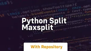 python split maxsplit