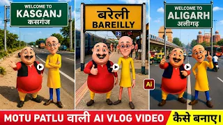 Trending motu patlu ai video kaise banaen  Motu patlu ke sath video kaise banaen  Ai video editing