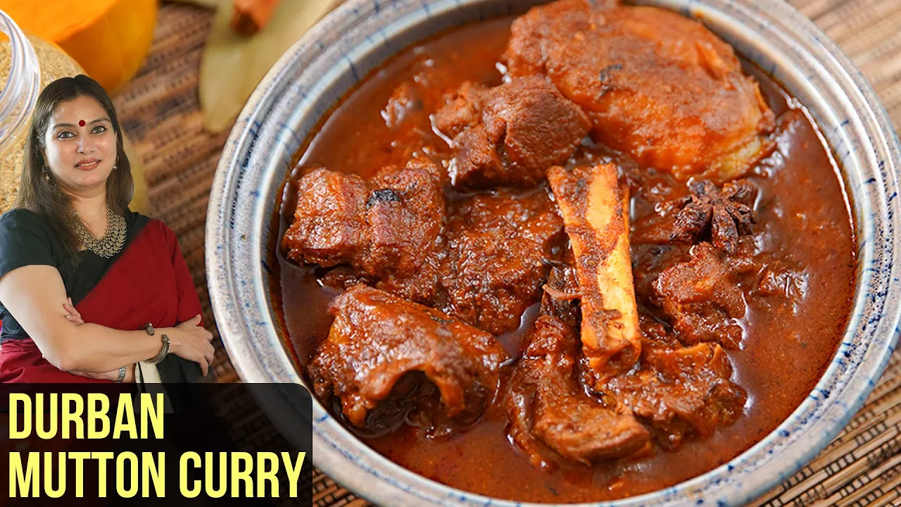 Durban Mutton Curry Recipe   How To Make Durban Mutton Curry   Mutton Curry By Smita Deo