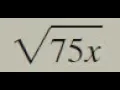 sqrt 75x square root of 75x simplify