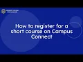 How to Register for a Short Course on Campus Connect