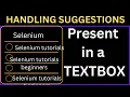 Handling Suggestion List in Selenium How to Handle Suggestion List in Selenium