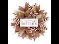 Farmhouse Style Deco Mesh Wreath Tutorial