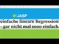 Simple linear regression Predictions using a statistical model - with JASP