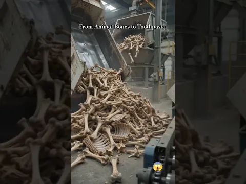 From Animal Bones to Toothpaste - Shocking Factory Transformation 😲 #ToothpasteFactory #factory