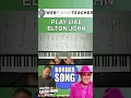 Learn To Play Piano Elton Johns Country Third In Tiny Dancer Easy Tutorial