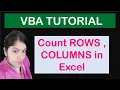 Count ROWS Columns in Excel Using VBA Number of ROWS Columns in Excel