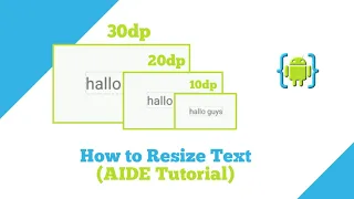 How to Resize Text AIDE Tutorial