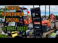 Rented Home Depot Kubota U17 was it worth it Fixing drainage issues