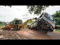 Lagu Ashok Leyland Dumper Tyre Sank in Deep Mud Rescued By JCB 3dx Xtra and JCB 3dx Xpert