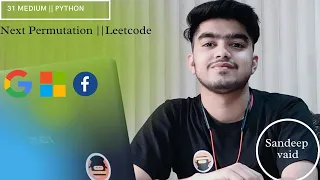Next permutation Leetcode Hindi Python