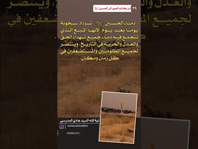 ⁣العبور الى الحسين عليه السلام (38) دماء الامام الحسين عليه السلام..  #السيد_هادي_المدرسي #كربلاء